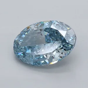 1.04ct OVAL Fancy Vivid Blue VVS1 Coloured Lab diamond