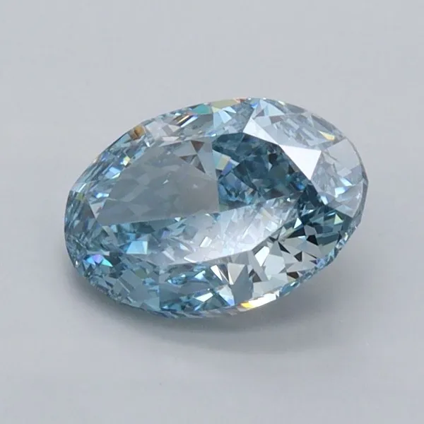 1.04ct OVAL Fancy Vivid Blue VVS1 Coloured Lab diamond