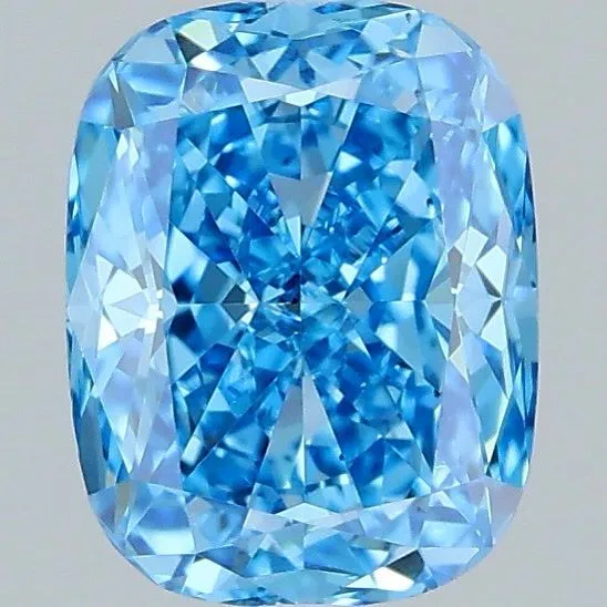 1.02ct CUSHION Fancy Vivid Blue VS2 Coloured Lab diamond