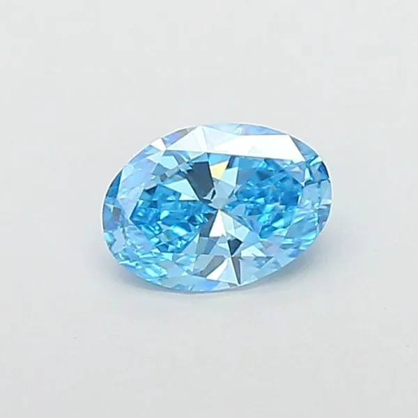 0.67ct OVAL Fancy Vivid Blue VVS2 Coloured Lab diamond