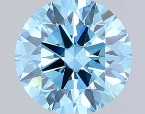 0.7ct ROUND Fancy Vivid Blue VS2 Coloured Lab diamond