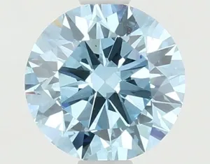 1ct ROUND Fancy Vivid Blue SI1 Coloured Lab diamond