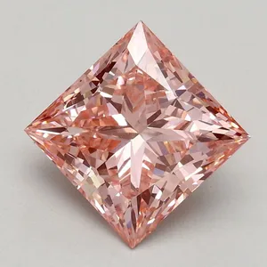 2.02ct PRINCESS Fancy Intense Pink VS2 Coloured Lab diamond
