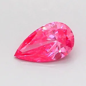 0.43ct PEAR Fancy Vivid Pink VS1 Coloured Lab diamond