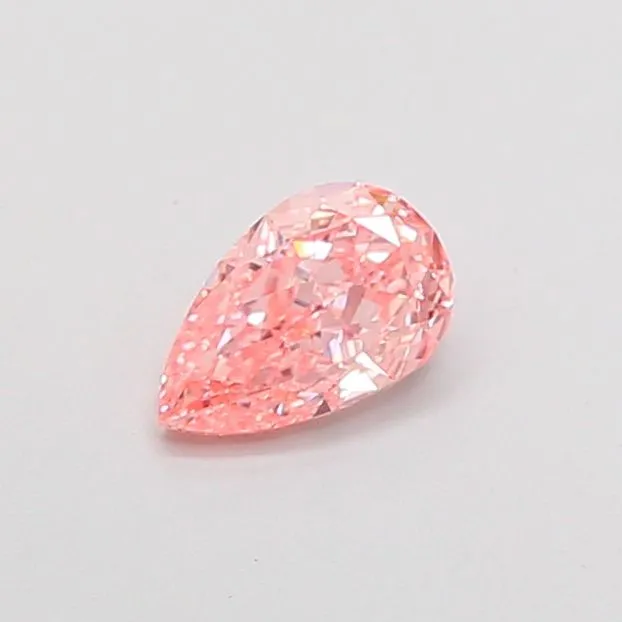 0.47ct PEAR Fancy Vivid Pink VS1 Coloured Lab diamond