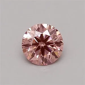 0.31ct ROUND Fancy Vivid Pink VVS2 Coloured Lab diamond