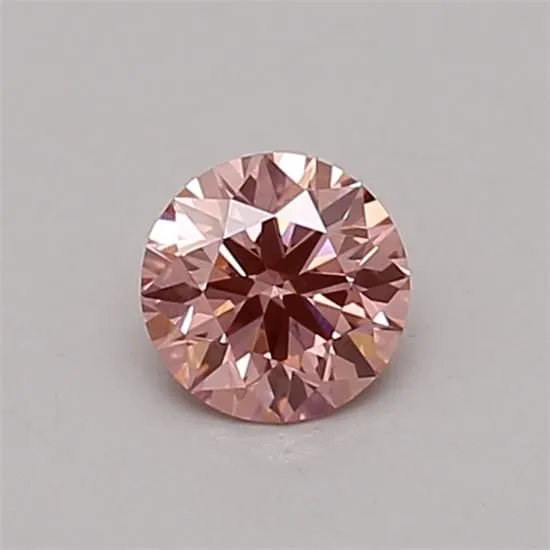 0.31ct ROUND Fancy Vivid Pink VVS2 Coloured Lab diamond