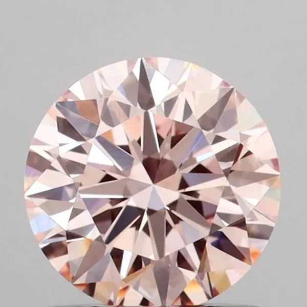 0.94ct ROUND Fancy Pink VS1 Coloured Lab diamond