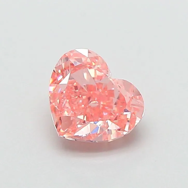 1.16ct HEART Fancy Vivid Pink VVS2 Coloured Lab diamond