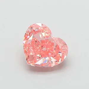1.16ct HEART Fancy Vivid Pink VVS2 Coloured Lab diamond