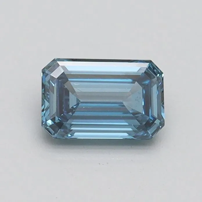 0.51ct EMERALD Fancy Intense Blue VS1 Coloured Lab diamond
