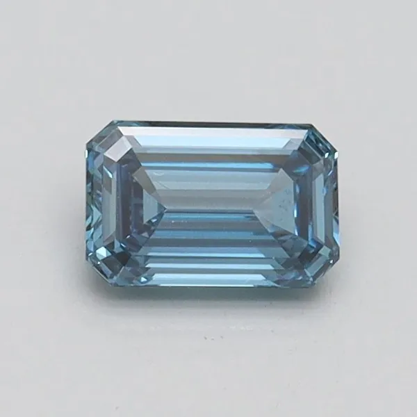 0.51ct EMERALD Fancy Intense Blue VS1 Coloured Lab diamond