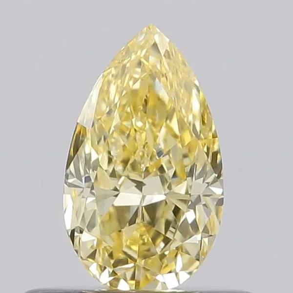 0.41ct PEAR Fancy Intense Yellow VS1 Coloured Lab diamond
