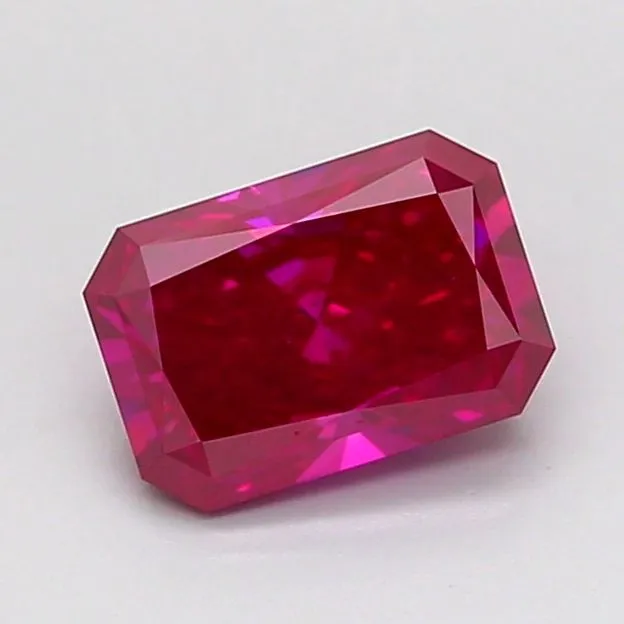 1.03ct RADIANT Fancy Vivid Pink VS2 Coloured Lab diamond