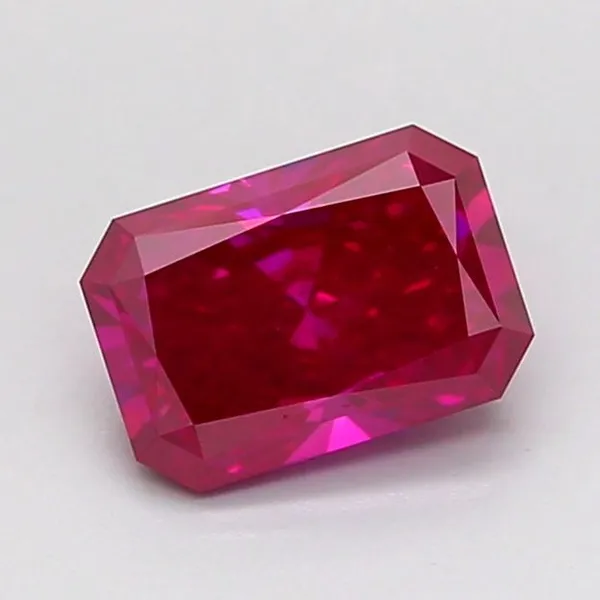 1.03ct RADIANT Fancy Vivid Pink VS2 Coloured Lab diamond