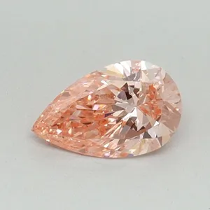 0.43ct PEAR Fancy Vivid Pink SI1 Coloured Lab diamond