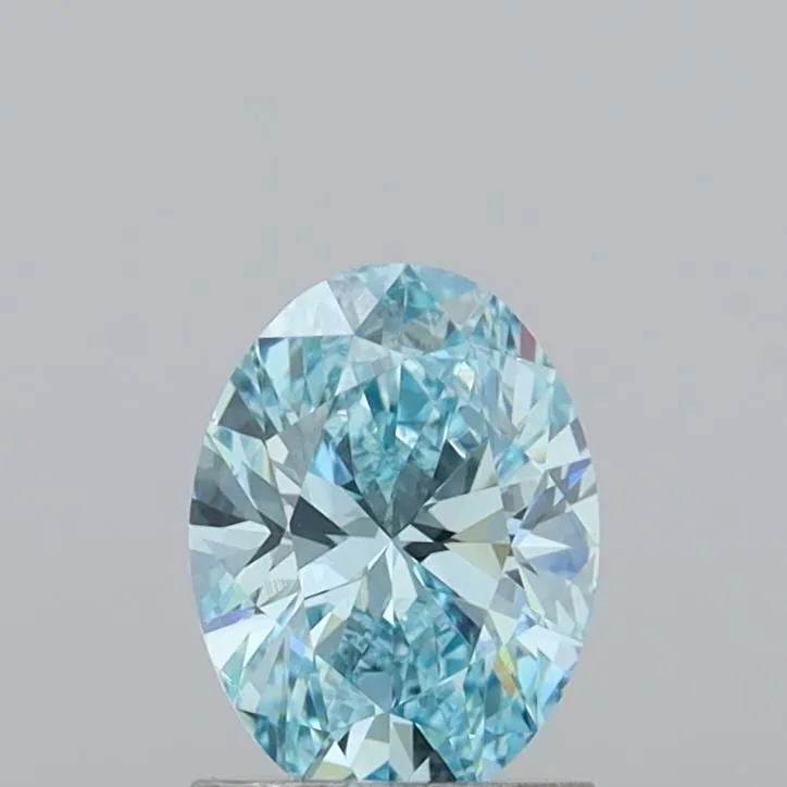 1.18ct OVAL Fancy Vivid Blue VS1 Coloured Lab diamond