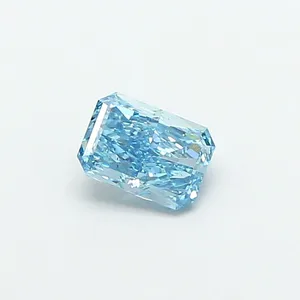 1ct RADIANT Fancy Vivid Blue VS2 Coloured Lab diamond