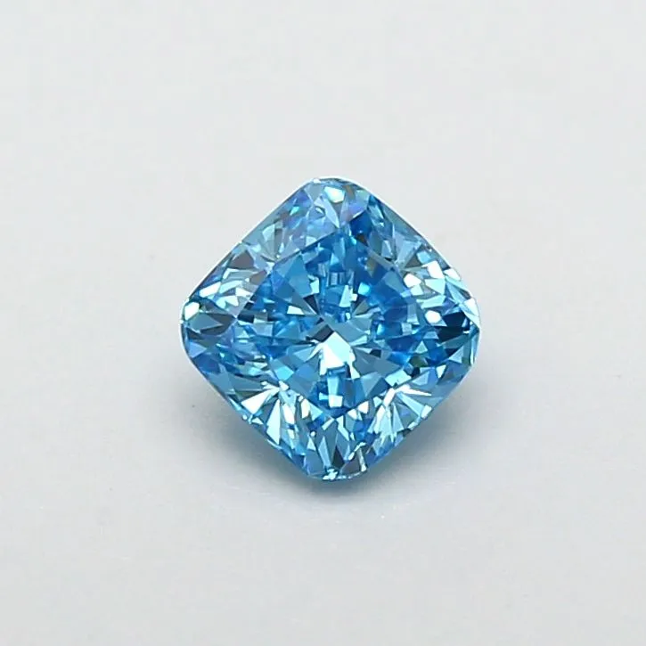 0.67ct CUSHION Fancy Vivid Blue VVS2 Coloured Lab diamond