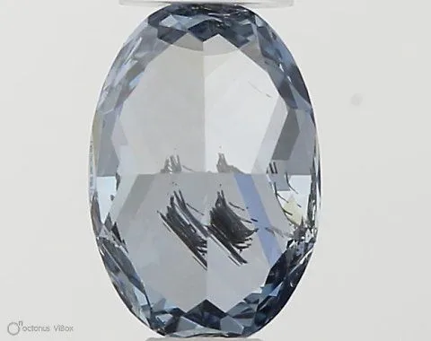 0.45ct OVAL Fancy Vivid Blue I1 Coloured Lab diamond