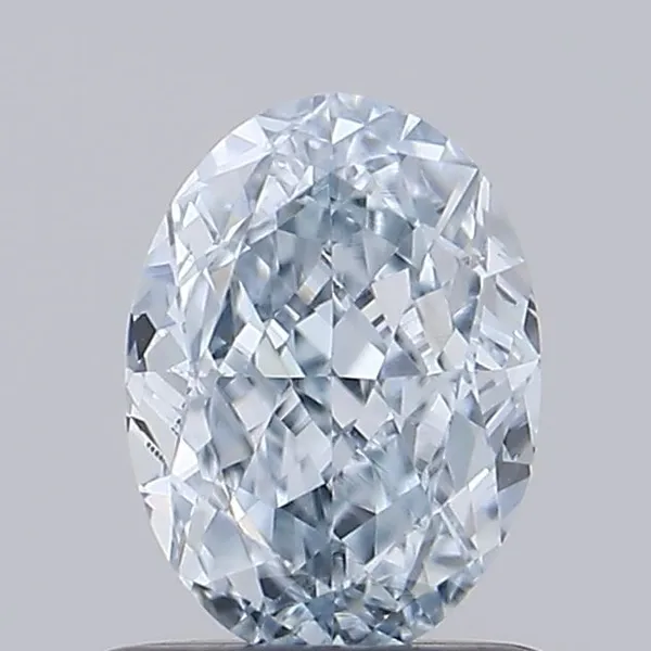 0.92ct OVAL Fancy Intense Blue VVS2 Coloured Lab diamond