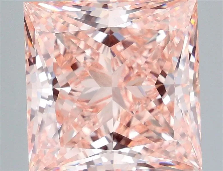 11.00ct PRINCESS Fancy Intense Pink VVS2 Coloured Lab diamond