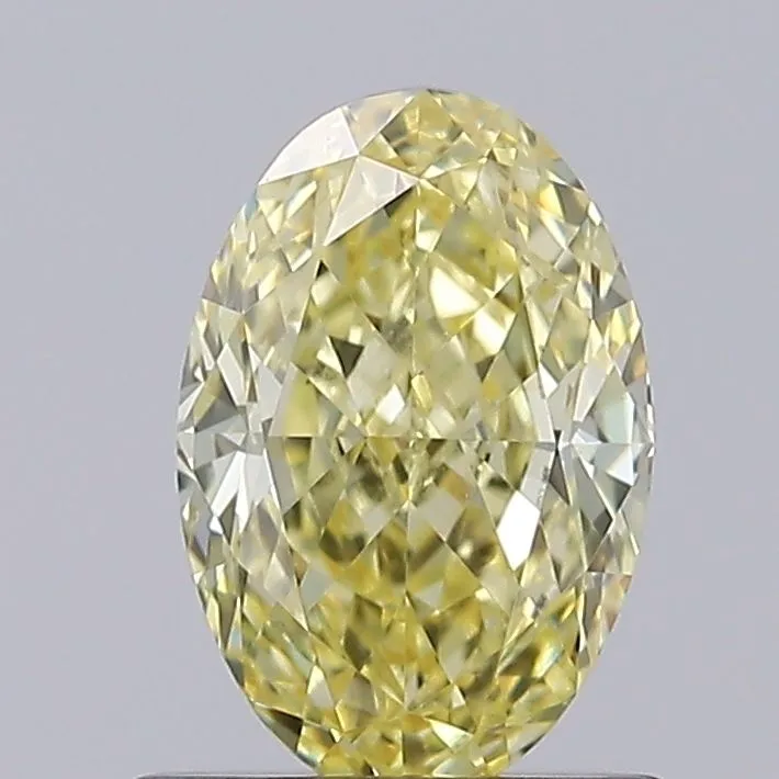 1.08ct OVAL Fancy Intense Yellow VVS2 Coloured Lab diamond