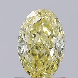 1.08ct OVAL Fancy Intense Yellow VVS2 Coloured Lab diamond