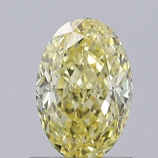 1.08ct OVAL Fancy Intense Yellow VVS2 Coloured Lab diamond