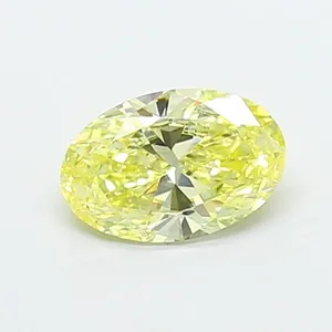 0.74ct OVAL Fancy Yellow VS1 Coloured Lab diamond