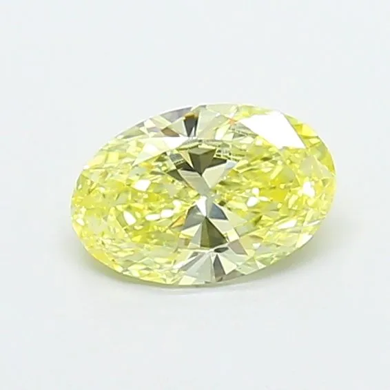 0.74ct OVAL Fancy Yellow VS1 Coloured Lab diamond