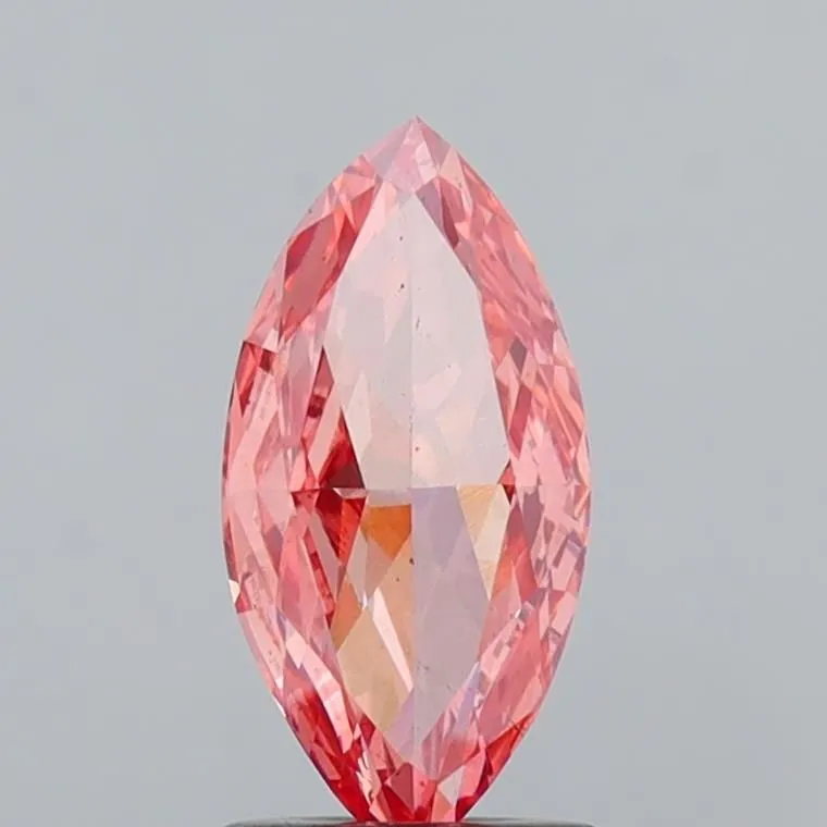 1.50ct MARQUISE Fancy Vivid Pink VS2 Coloured Lab diamond