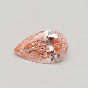 0.5ct PEAR Fancy Intense Pink VVS2 Coloured Lab diamond
