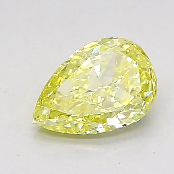 0.8ct PEAR Fancy Intense Yellow VS2 Coloured Lab diamond