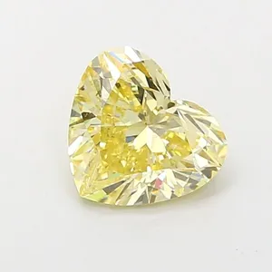 1.08ct HEART Fancy Light Yellow VS1 Coloured Lab diamond