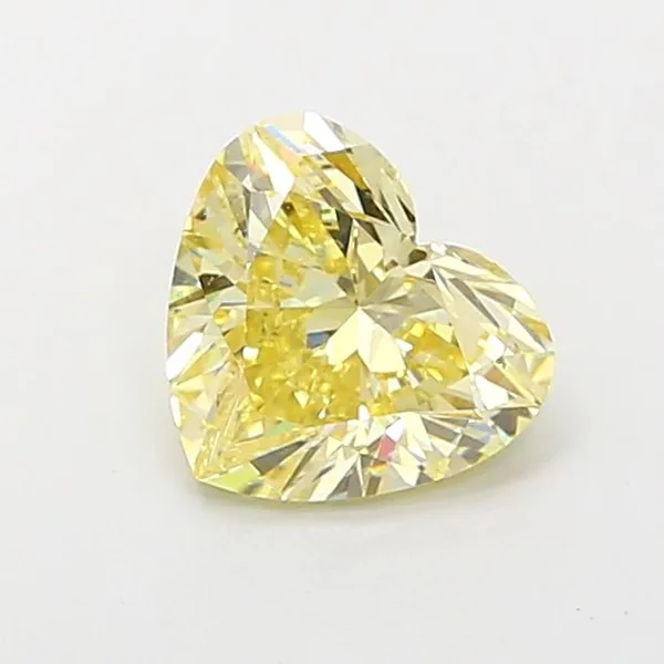1.08ct HEART Fancy Light Yellow VS1 Coloured Lab diamond