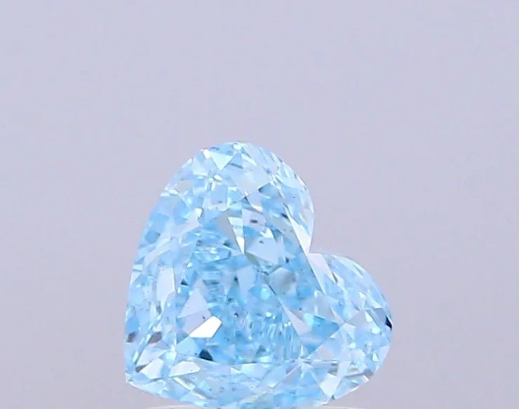 1.02ct HEART Fancy Vivid Blue VS1 Coloured Lab diamond