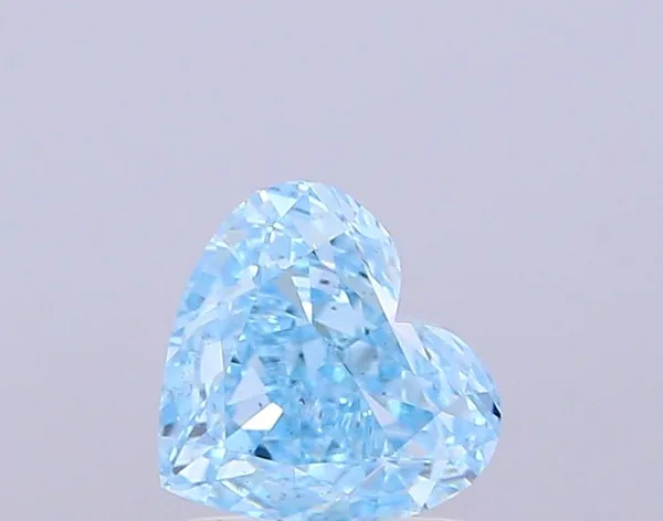 1.02ct HEART Fancy Vivid Blue VS1 Coloured Lab diamond