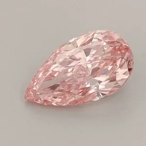 0.64ct PEAR Fancy Vivid Pink VVS2 Coloured Lab diamond