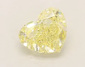 1.03ct HEART Fancy Yellow VS1 Coloured Lab diamond