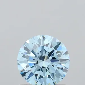 0.71ct ROUND Fancy Vivid Blue VVS2 Coloured Lab diamond