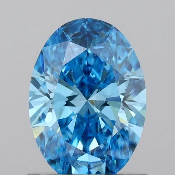 1.03ct OVAL Fancy Vivid Blue VS1 Coloured Lab diamond