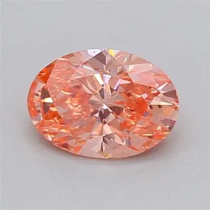0.39ct OVAL Fancy Vivid Pink VS2 Coloured Lab diamond