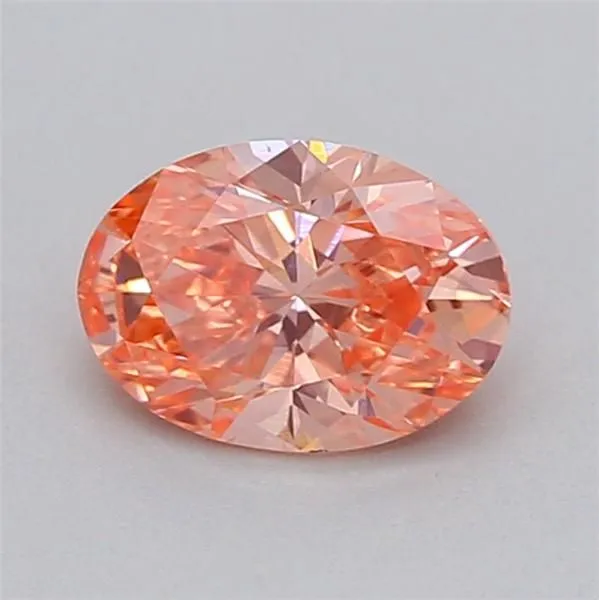 0.39ct OVAL Fancy Vivid Pink VS2 Coloured Lab diamond