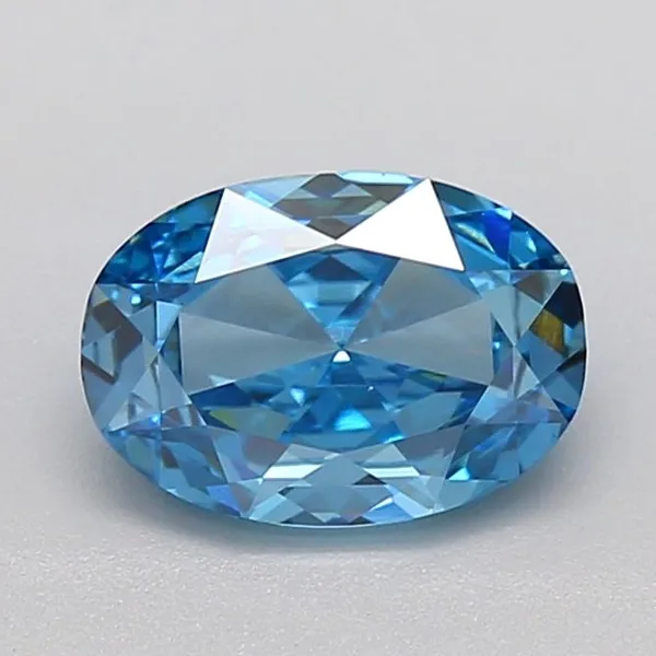 1.12ct OVAL Fancy Vivid Blue VS1 Coloured Lab diamond