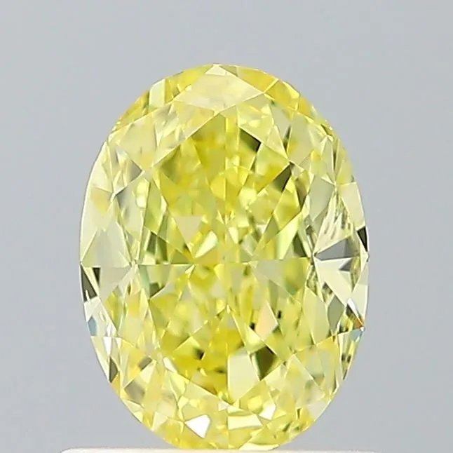 1.00ct OVAL Fancy Vivid Yellow VS1 Coloured Lab diamond
