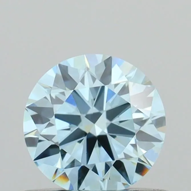 0.53ct ROUND Fancy Vivid Blue VVS2 Coloured Lab diamond