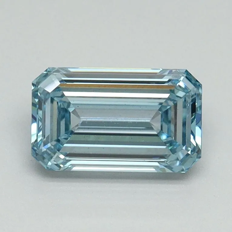 1.04ct EMERALD Fancy Intense Blue VS1 Coloured Lab diamond