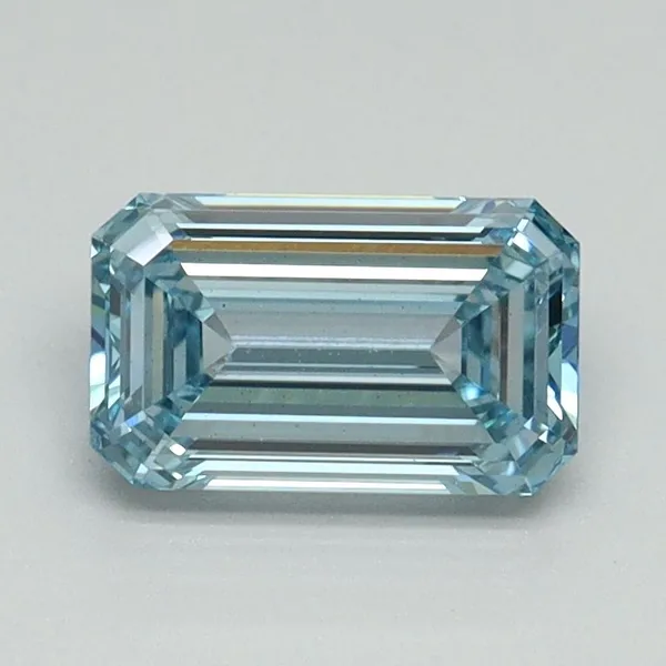1.04ct EMERALD Fancy Intense Blue VS1 Coloured Lab diamond