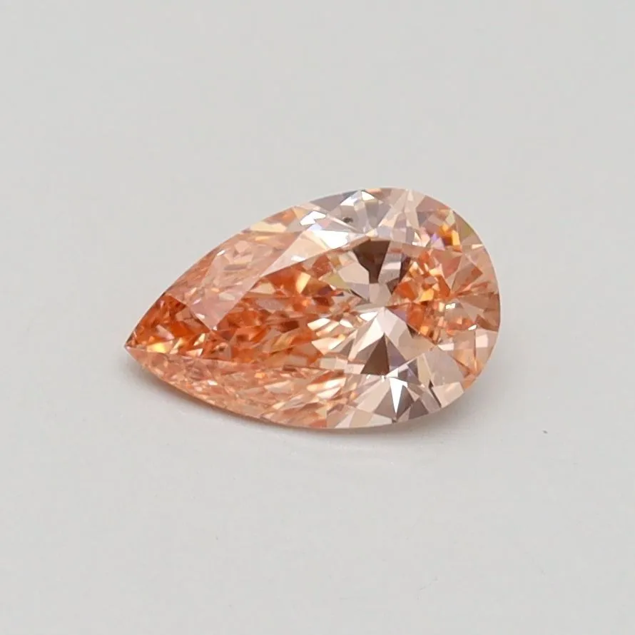 0.50ct PEAR Fancy Intense Pink VS2 Coloured Lab diamond